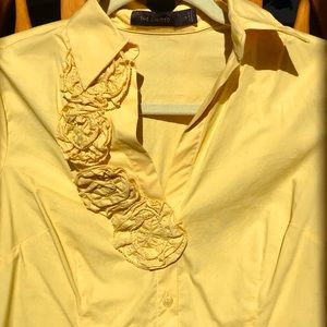 Limited: Pale yellow short sleeve button down